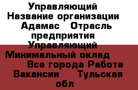 Управляющий › Название организации ­ Адамас › Отрасль предприятия ­ Управляющий › Минимальный оклад ­ 40 000 - Все города Работа » Вакансии   . Тульская обл.